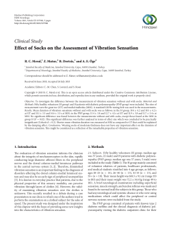Effect of Socks on the Assessment of Vibration Sensation