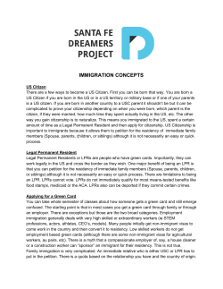 immigration concepts - Santa Fe Dreamers Project