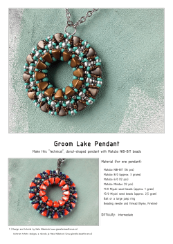 Groom Lake Pendant - The Beadsmith.com