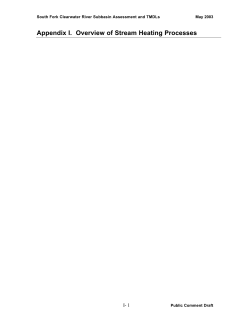 Appendix I - Nez Perce Tribe