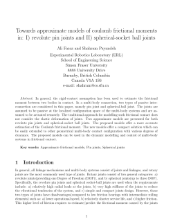 Towards approximate models of coulomb frictional