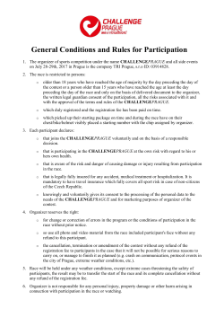 General Conditions and Rules for Participation