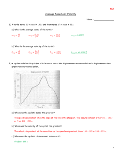Average Speed and Velocity