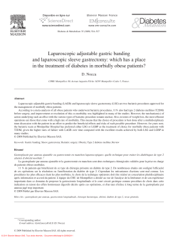 Laparoscopic adjustable gastric banding and laparoscopic sleeve