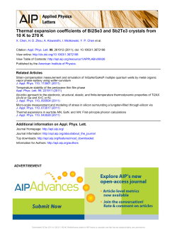 Thermal expansion coefficients of Bi2Se3 and Sb2Te3