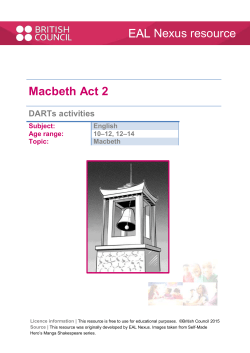 Macbeth Act 2 DARTs PDF - EAL Nexus
