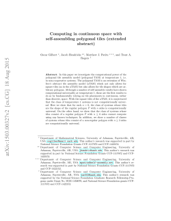 Computing in continuous space with self