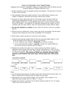 How to Calculate Your Sweat Rate