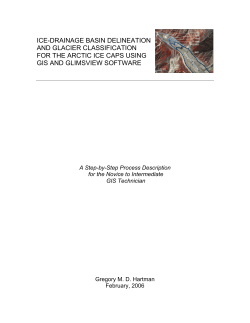 Notes for drainage basin delineation for the Arctic ice caps using