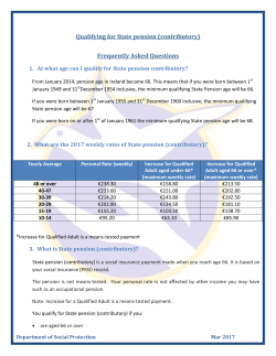 Qualifying for State pension (contributory)
