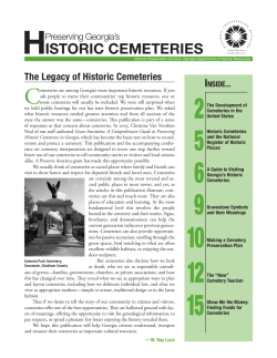 Preserving Georgia`s Historic Cemeteries