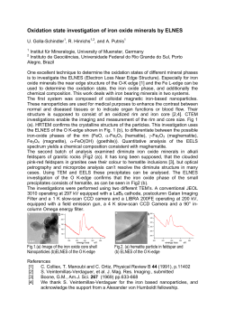 Oxidation state investigation of iron oxide minerals by
