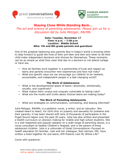 Staying Close While Standing Back&hellip;