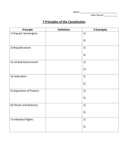 Principles of the Constitution