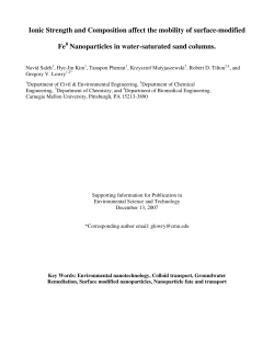 Ionic Strength and Composition affect the mobility of surface