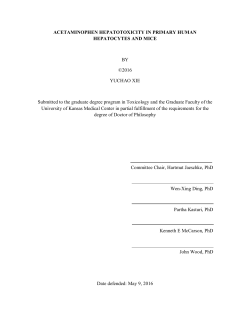 ACETAMINOPHEN HEPATOTOXICITY IN