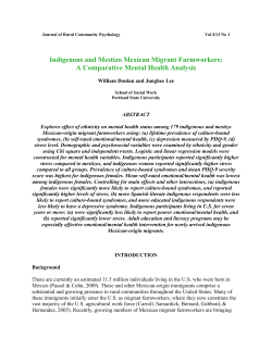Indigenous and Mestizo Mexican Migrant Farmworkers