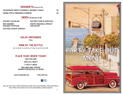 party take out menu