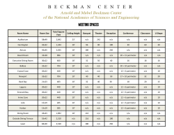 Seating Capacity Chart