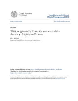The Congressional Research Service and the American Legislative