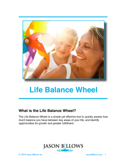 Life Balance Wheel June 19, 2015