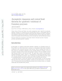 Asymptotic expansion and central limit theorem for quadratic