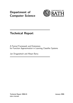 Department of Computer Science Technical Report