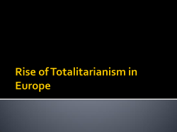 Rise of Totalitarianism in Europe