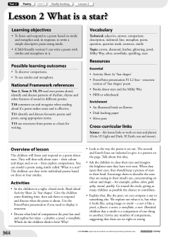 Lesson 2 What is a star?