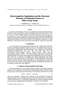 Electronegativity Equalization and the Electronic