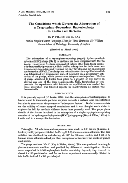 The Conditions which Govern the Adsorption of a