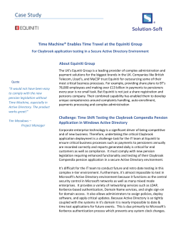 Time Machine&reg; critical in testing pension application - Solution-Soft