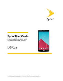 LG G4 User Guide - Don`t miss these amazing offers from Sprint