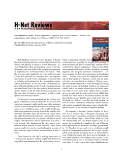 Untitled [Priya Satia on Almost Englishmen: Baghdadi Jews - H-Net