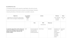 Accessibility Plan Code C: Increasing the extent to which everyone