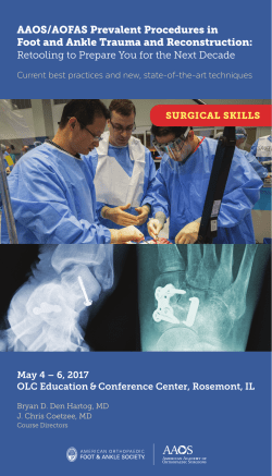 AAOS/AOFAS Prevalent Procedures in Foot and Ankle Trauma and