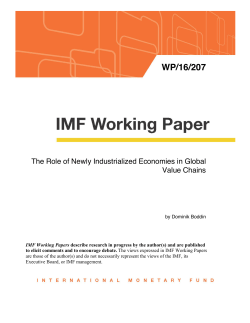 The Role of Newly Industrialized Economies in Global Value