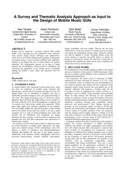 A Survey and Thematic Analysis Approach as Input to the Design of