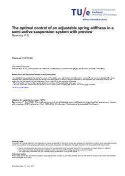 The optimal control of an adjustable spring stiffness in a semi