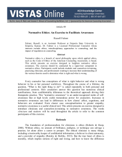 Normative Ethics - American Counseling Association