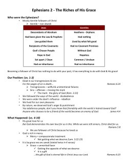 Ephesians 2 - The Riches of His Grace