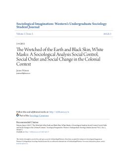 The Wretched of the Earth and Black Skin, White Masks: A