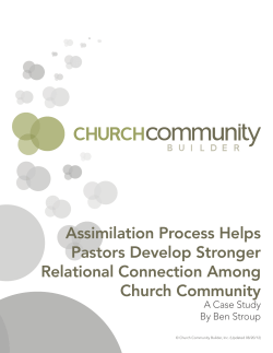 Assimilation Process Helps Pastors Develop Stronger Relational