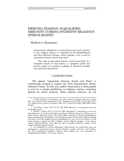 piercing pearson: is qualified immunity curbing students` religious