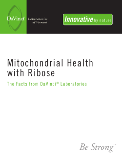 Mitochondrial Health with Ribose