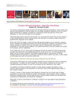 Pentagon Memorial Competition - Stage One Entry