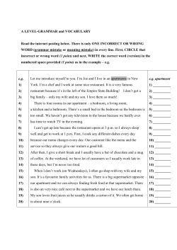 A LEVEL-GRAMMAR and VOCABULARY Read the internet posting