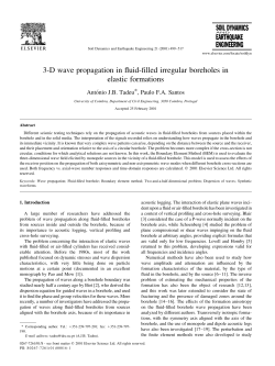 3-D wave propagation in fluid-filled irregular