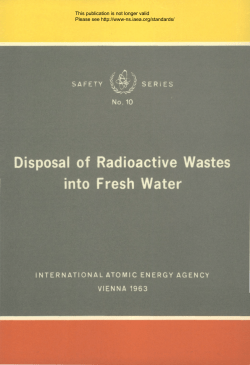 Disposal of Radioactive Wastes into Fresh Water