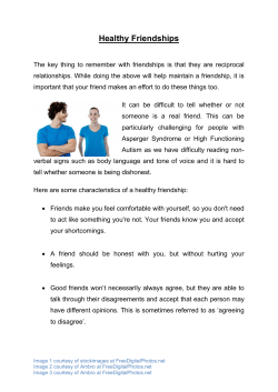 Healthy Friendships